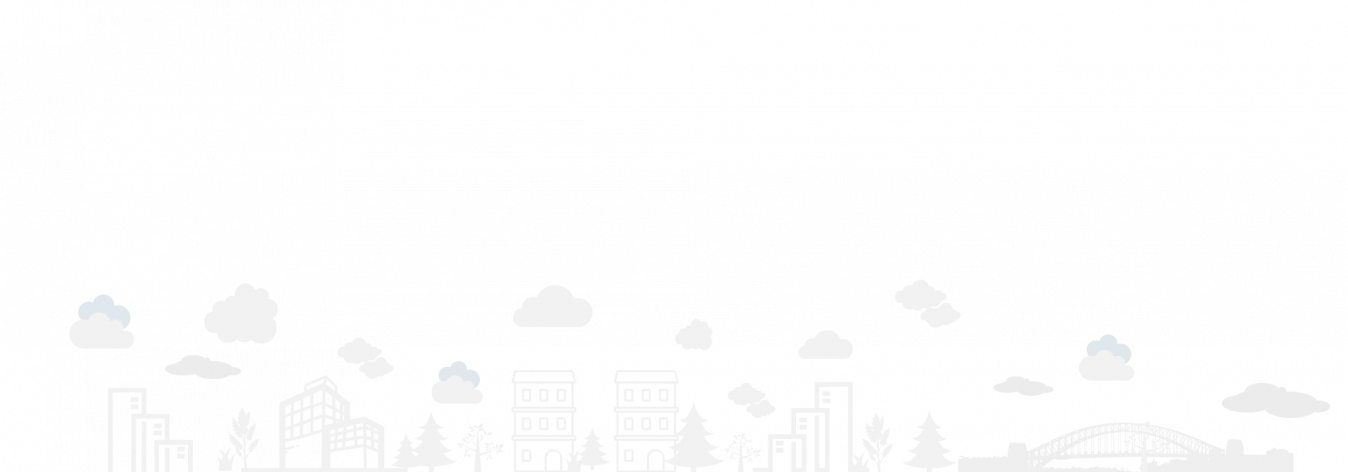 Clouds and buildings illustration