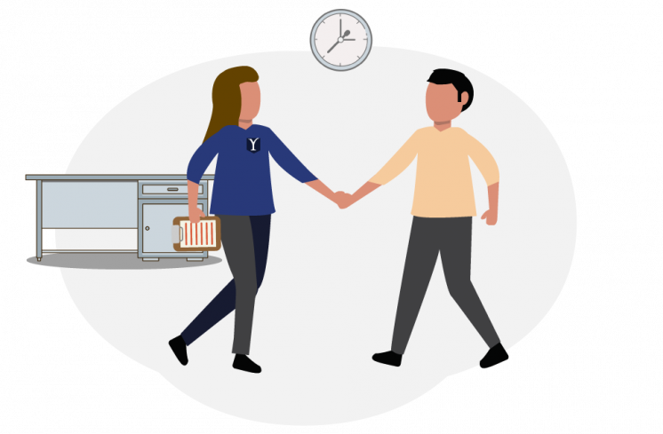 Exclusivity Discount, two people shaking hands in an office setting