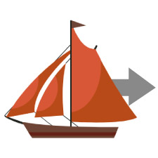 Ship sailing, illustrating game localization services