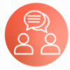 two users talking